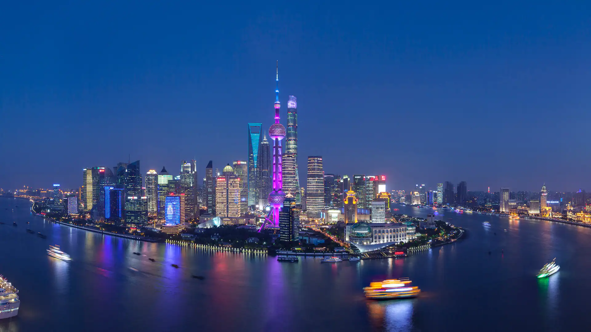 Shangai night time view